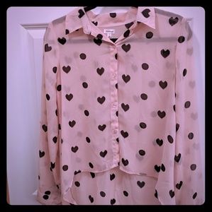 Cute light pink sheer blouse